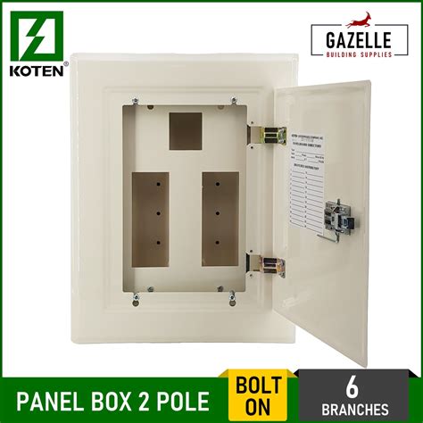 Koten Premium Panel Box For 2 Pole Bolt On Circuit Breakers.